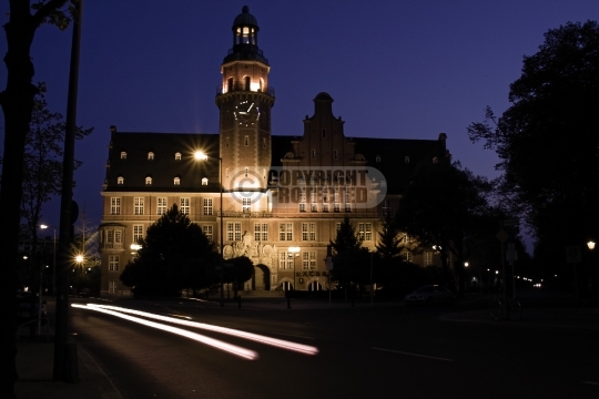 Rathaus Reinickendorf zur blauen Stunde